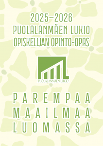 Puolalanmäen lukion opinto-oppaan 2025-2026 kansikuva