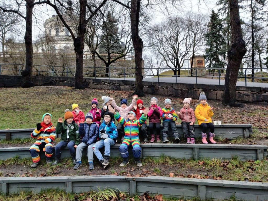 elever i parken