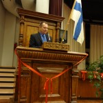 Rehtori Turun klassillisen lukion avajaisista marraskuussa 2013