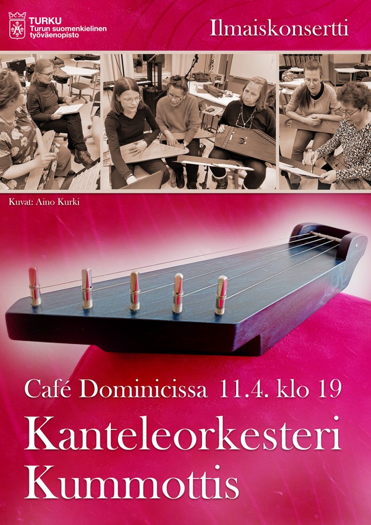 Kanteleorkesteri Kummottis Café Dominicissa 11.4.2024 klo 19