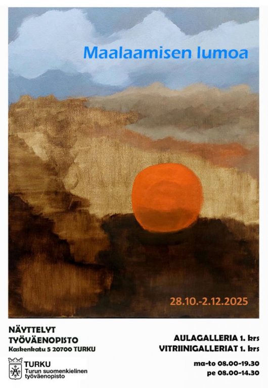 Maalaamisen lumoa -näyttely opistossa 28.10.-2.12.2025