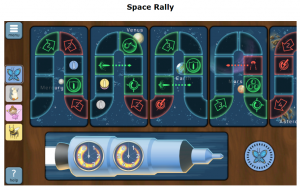 Kuva avaruusalus pelilaudasta.